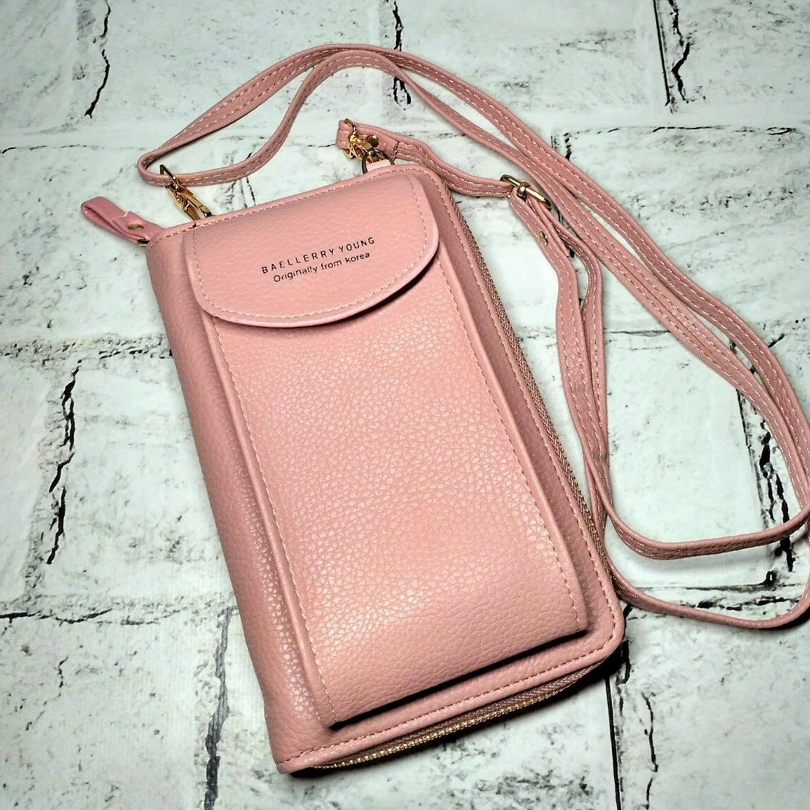 Гаманець жіночий Baellerry Пудра сумка клатч для телефону грошей банківських карт, фото 1