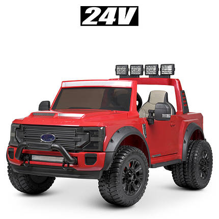 Дитячий електромобіль Джип M 4790EBLR-3(24V) 2 акумулятора 12V/14AH Червоний, фото 1