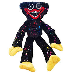 М'яка іграшка Блискучий Хагі Ваги Huggy Wuggy з липучками на руках 45 см Чорний