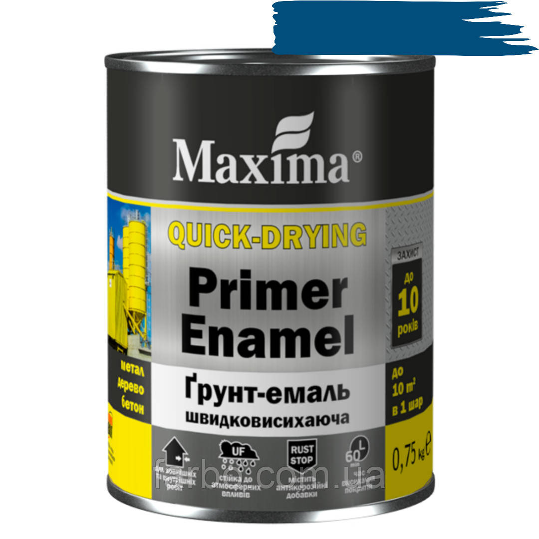 Ґрунт-емаль швидковисихна Maxima Синя Універсальна 2.5 кг