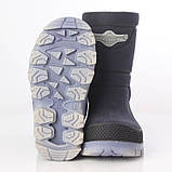 Дитячі зимові непромокаючі чоботи на хутрі для дитини Husky Alisa Line синій розміри 25-36, фото 6