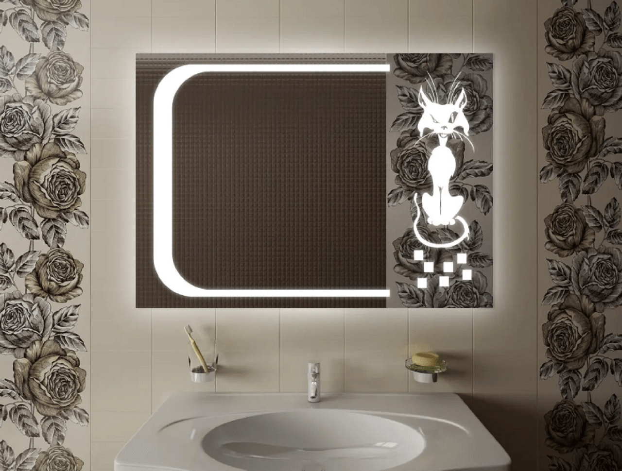 Дзеркало LED (98*70*3см) vz-al-d47