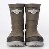 Зимові дитячі чоботи на хутрі для хлопчика Хаскі Alisa Line оливковий розміри 25-36, фото 3