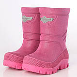 Молодіжні зимові чоботи на хутрі для дівчинки Husky Alisa Line малиновий розміри 25-36, фото 2