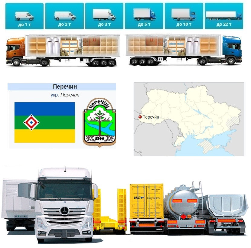Вантажоперевезення із Перечина у Перечин