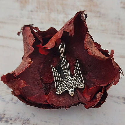 Сокіл середній, Тризубець Сокол, герб Рюриківічів, образ герба України кулон амулет талісман, срібло 925, золото, фото 2