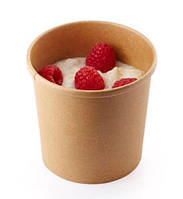 Контейнер паперовий 500мл. Крафт 1PE Ø = 98мм. h=100мм. без кришки Кр.2035