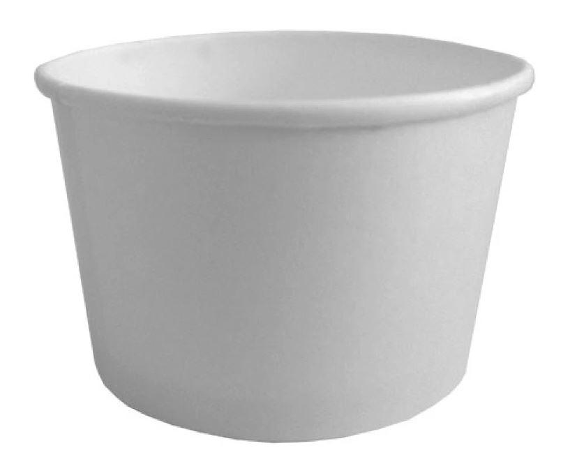 Контейнер паперовий 470мол. Білий 2PE Ø=110мм. h = 68мм. без кришки (50) Кр.2056-2031