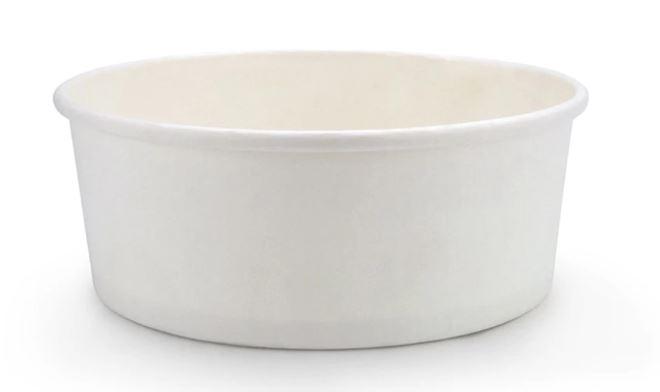 Контейнер паперовий круглий 750мл. Білий 1PE Ø=150мм. h = 60мм. без кришки (50) Кр.2020