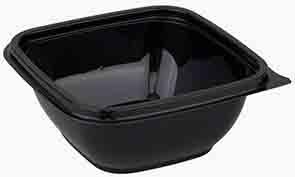 Контейнер чорний без кришки 126*126*38 мм, PP, 250 мл