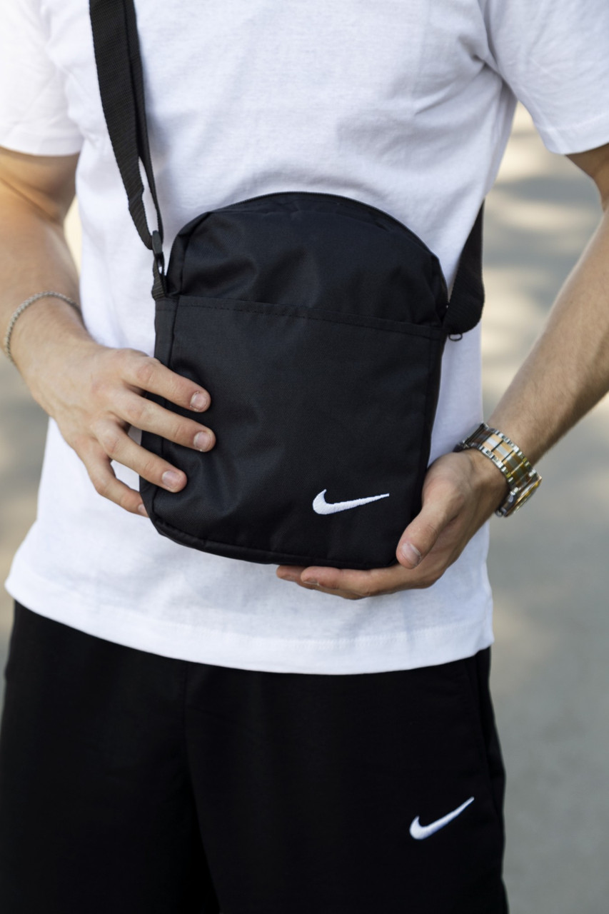 Барсетка чёрная Nike сумка найк через плечо мужская (ID#1669515266 ...