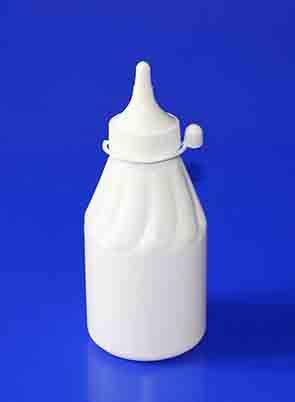 Пляшка для соусів 250 мл, біла, з носиком та ковпачком
