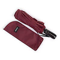 Парасолька жіноча складана KAFA 12 спиць з великим куполом, повний автомат, система антивітер, бордовий (3260)