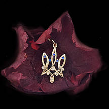 Тризуб з камінням, Кулон Герб  Тризуб, Тризубець, Герб України, Україна, кулон, підвіска, амулет, талісман, фото 2