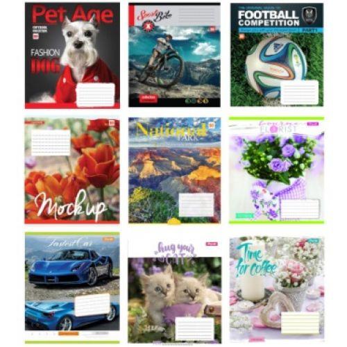 Зошит шкільний 18 аркушів лінія повнокольорова обкладинка 1Вересня, 792950, фото 1