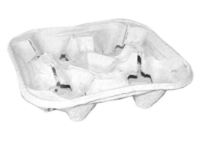 Холдер-Утримувач для 4-х склянок паперовий Білий 230х225х65мм.