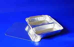 Контейнер із фольги алюмінієвий M-2 L двосекційний без кришки Кр.0916/1829 (арт.SPM2L) (800/50)