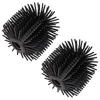 Комплект змінних наконечників для туалетного йоржика - силікон чорний 2 шт. - Yoka