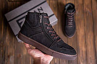 Мужские зимние черные ботинки ZG Black Exclusive New, мужские зимние теплые ботинки из натуральной кожи 41, 27