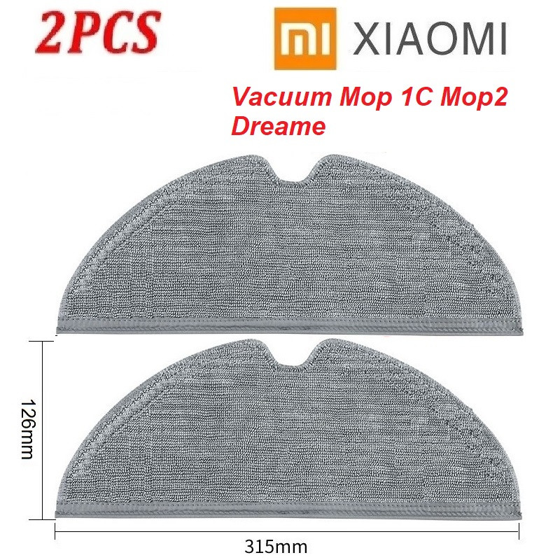 Ганчірки, серветки (Оригінал) для робот-пилососа Xiaomi Mop 1С ( STYTJ01ZHM ) Mop 2 / Dreame F9 / D9 Pro / L10 2 шт.