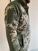 Флисовая тактическая куртка пиксель. Военная куртка с местом под шеврон XL - 50