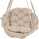 Гойдалка бежева навантаження 200 кг підвісне крісло гойдалка бежеве, фото 4