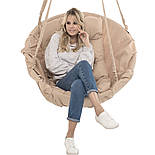 Гойдалка бежева навантаження 200 кг підвісне крісло гойдалка бежеве, фото 2