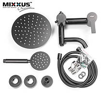 Душова колона верхній душ із змішувачем Mixxus NOX-009-J Чорний, фото 4