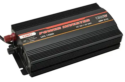Перетворювач UKC 12V-220V UPS-1300W із зарядним пристроєм для акумулятора, фото 1
