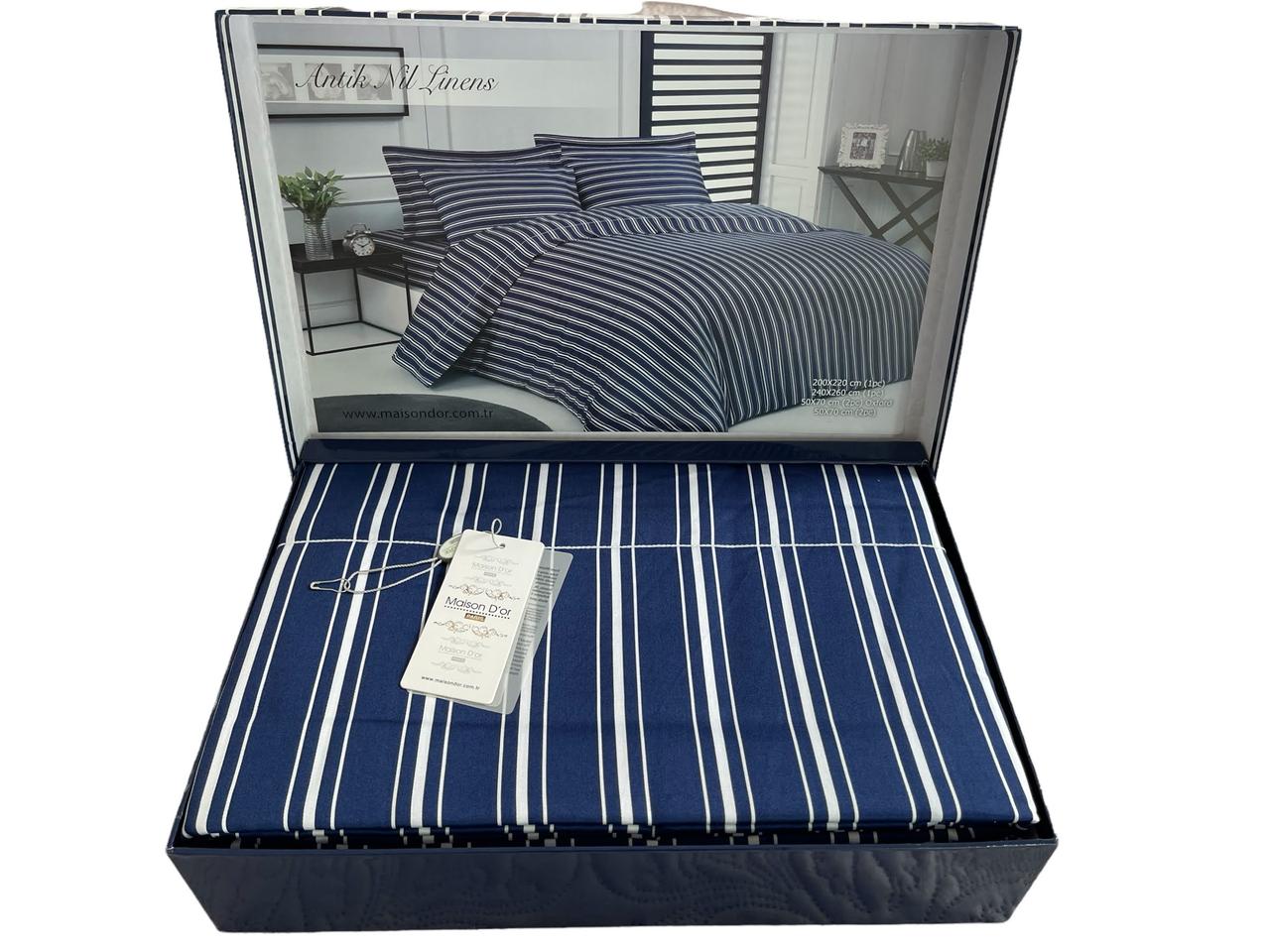 Постежна білизна Maison D'or Antik Nil Nal Navy Делюкс сатин