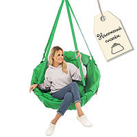 Качеля зеленая нагрузка 200 кг подвесное кресло качель зеленое