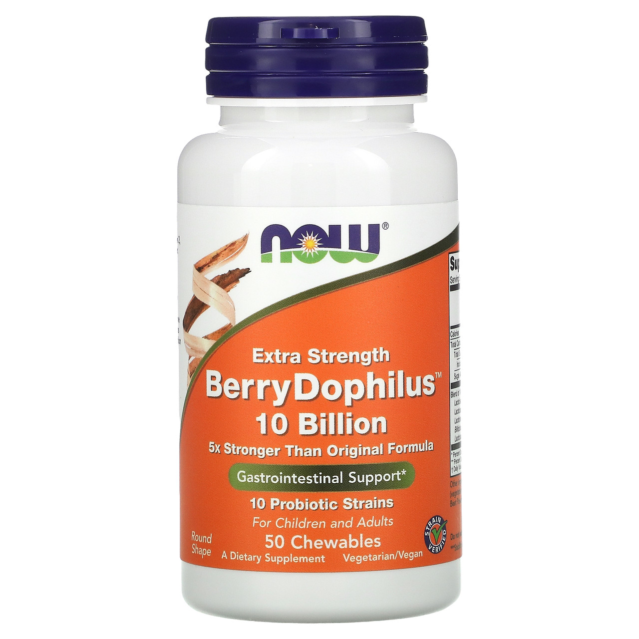 Now Foods, підвищена сила дії, Dophilus зі смаком ягід, 50 жувальних таблеток, Київ