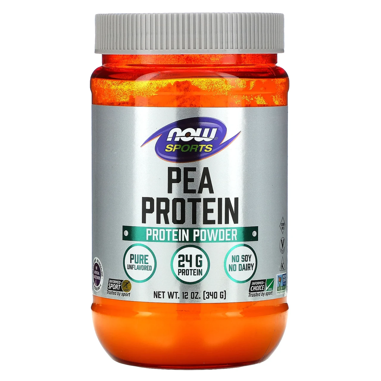 Now Foods, Sports, гороховий протеїн, без добавок, 340 г (12 унцій), Київ