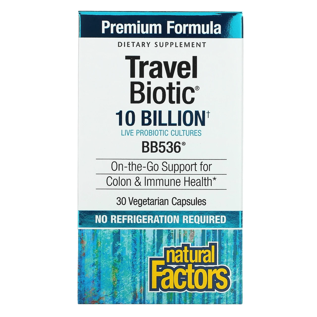 Natural Factors, Travel Biotic, BB536, 10 Billion Active Cells, 30 Vegetarian Capsules, Київ
