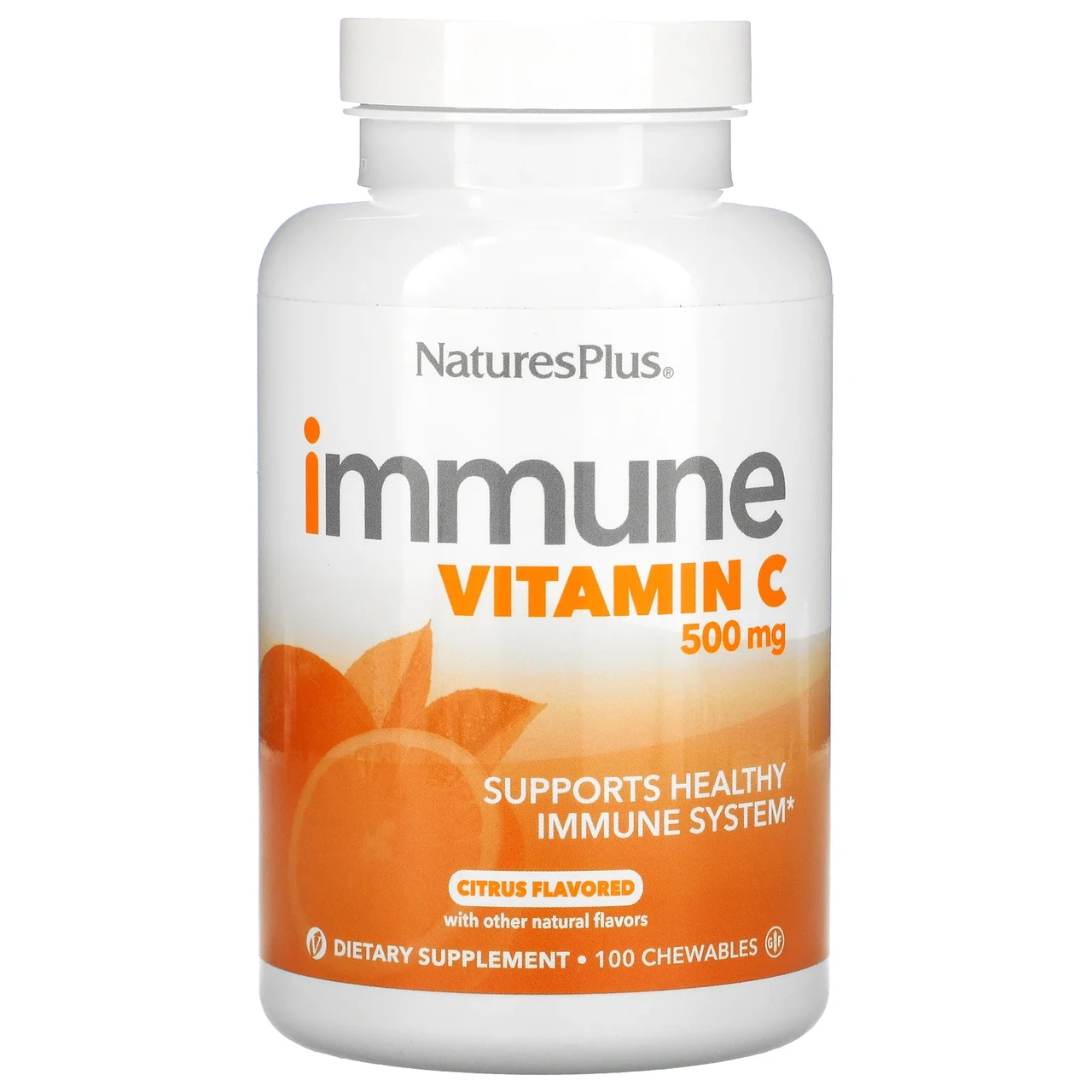 Nature's Plus, Immune Vitamin C, Citrus Flavored, 500 mg, 100 Chewables, Київ