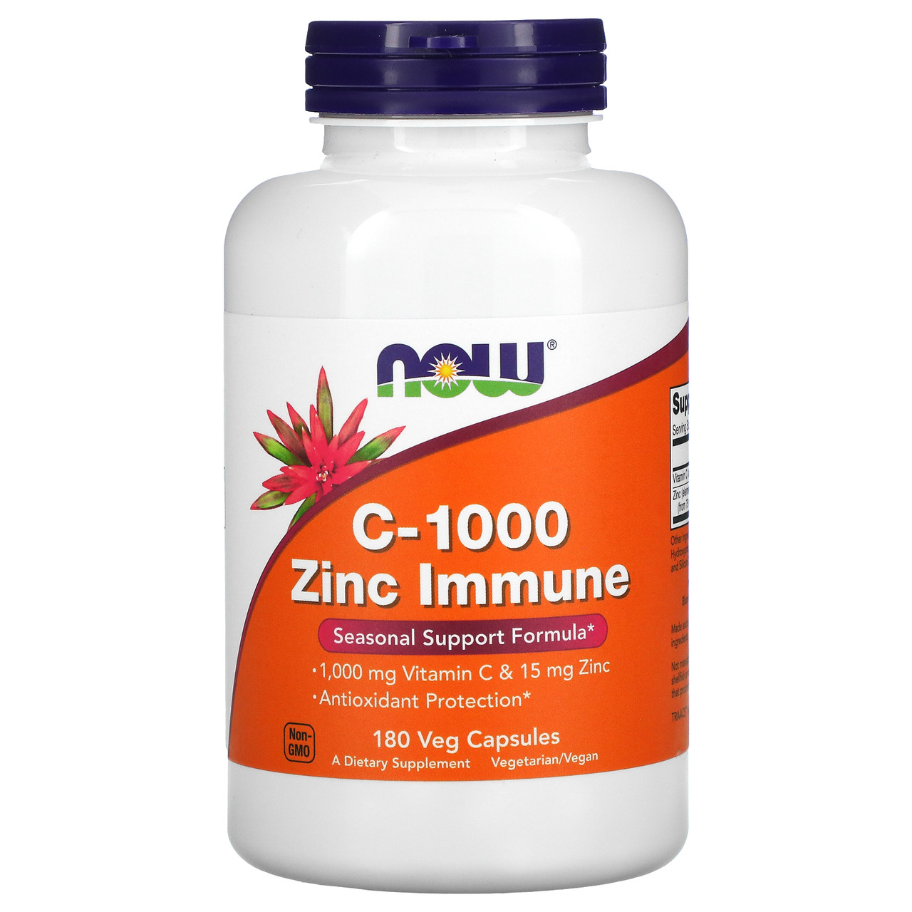 Now Foods, C-1000 та цинк для імунітету, 180 рослинних капсул, Київ