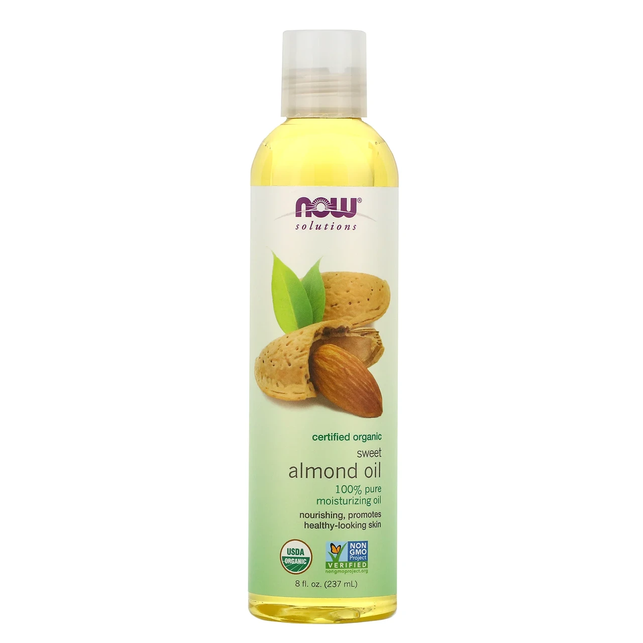 Now Foods, Solutions, сертифіковане органічне масло солодкого мигдалю, 237 мл (8 рідин та си. Унцій), Київ