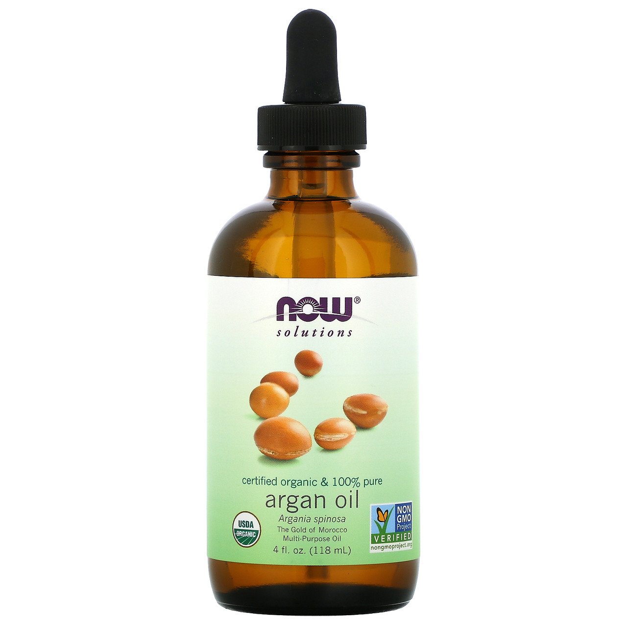 Now Foods, Solutions, сертифіковане на 100% чисте органічне арганова олія, 118 мл (4 рідин та си. унції), Київ