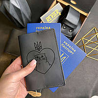 Шкіряна обкладинка на паспорт (Ручна робота) Revier