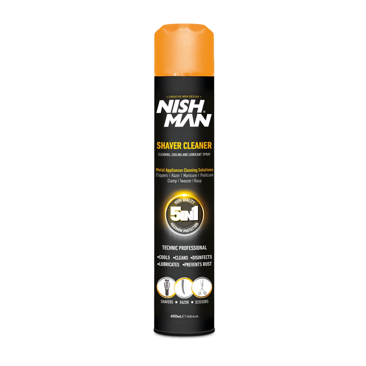 Засіб для очищення машинок для стриження та електробритв Nishman Shaver Cleaner 5in1 400 мл