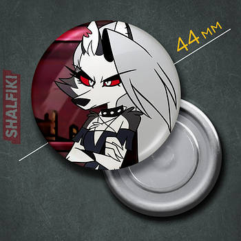 "Луна (Пекельний бос / Helluva boss)" магніт круглий Ø44 мм