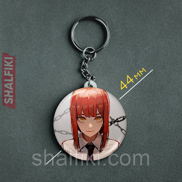 "Макіма / Демон контролю (Людина бензопила / Chainsaw man)" брелок круглий Ø44 мм, фото 1