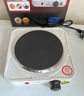 Бытовая кухонная плита с одной конфоркой 1000 Вт Crownberg дисковая настольная переносная электроплита белая