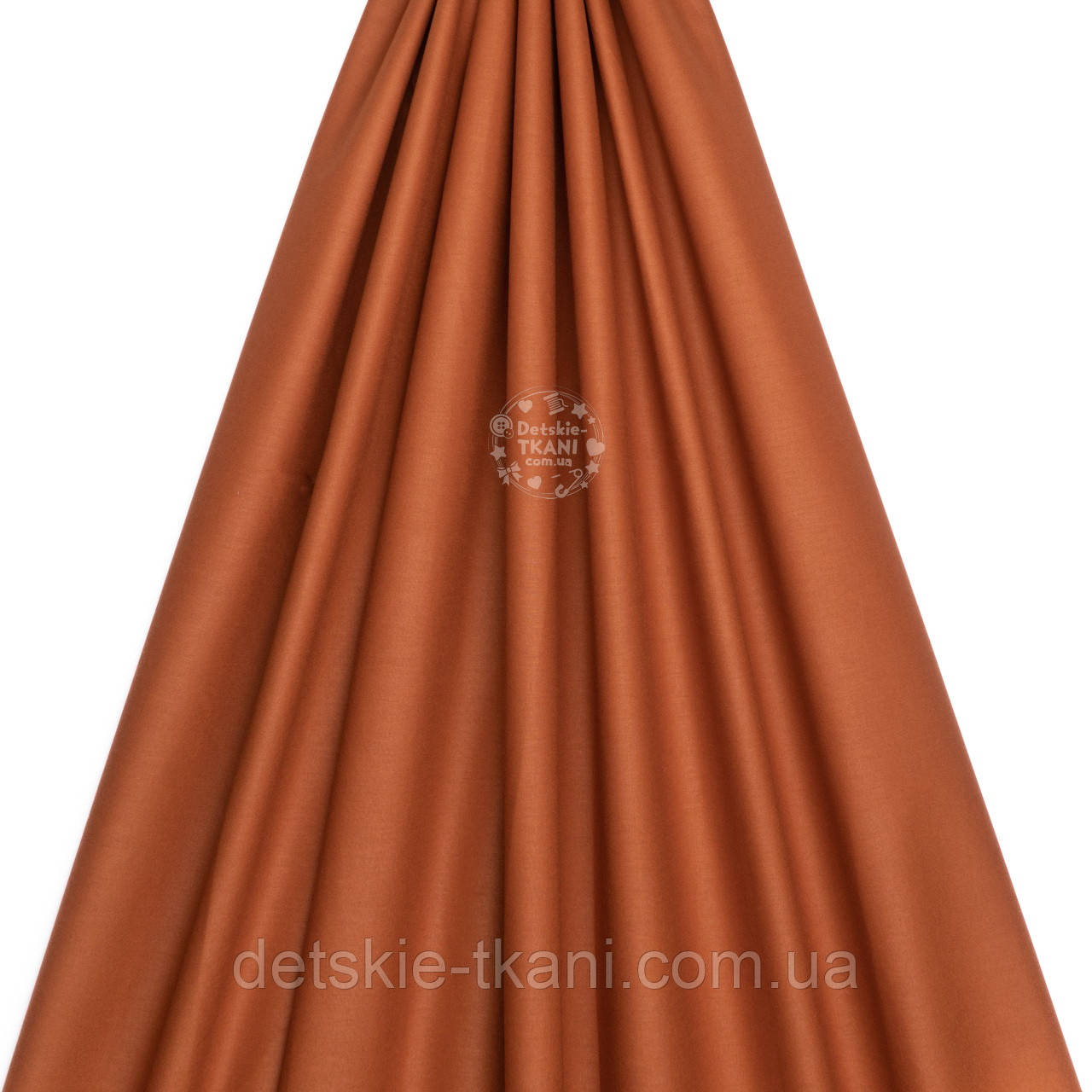 Поплін однотонний, колір цегляний (№4234), фото 1