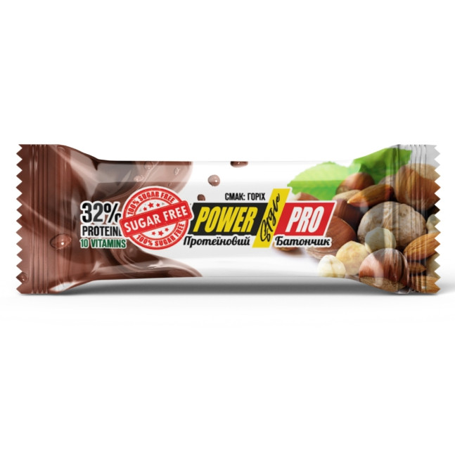 Протеїновий батончик з цільним горіхом, без цукру Power Pro 60 г
