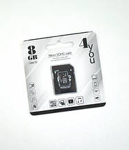 Карта пам'яті micro-SDHC 8GB 4you (class10)