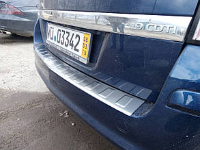 Накладка на задній бампер Opel Astra H Combi (нержавійка)