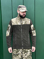 Кофта Yard (фліс хакі + камуфляж) на змійці