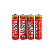 Батарейки Kodak Super Heavy Duty Zinc АА (R06) сольові 1.5V пальчикові 4 шт