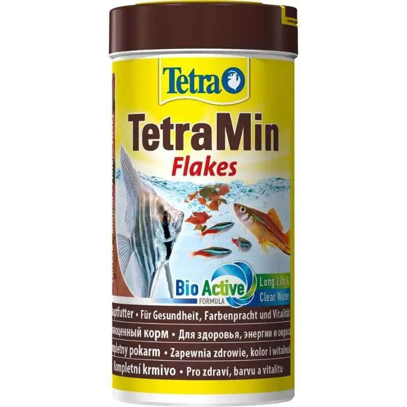 Корм TetraMin Flakes 250 ml. Основний корм у формі пластівців для всіх декоративних акваріумних риб